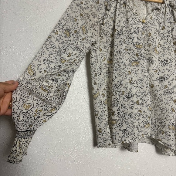 Cleobella Floral‎ Paisley Organic Cotton Blouse - Picture 2 of 8